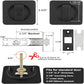 Matte Black Rounded Square Pocket Door Lock for Sliding Doors