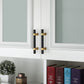 Black Gold T-Bar Cabinet Handles Kitchen Cabinet Hardware