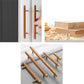 Wood Cabinet Handles with Brushed Brass Ends