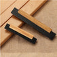Modern Wood Cabinet Pulls with Black / Silver Metal Ends