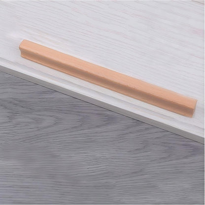 Grooved Solid Wood Cabinet Pulls and Knobs for Kitchens