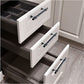 Brushed Nickel & Black Cabinet Pulls Solid Modern Drawer Pulls