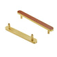 3-3/4 Inch Colorful Leather-Inlay Cabinet Handles and Drawer Pulls
