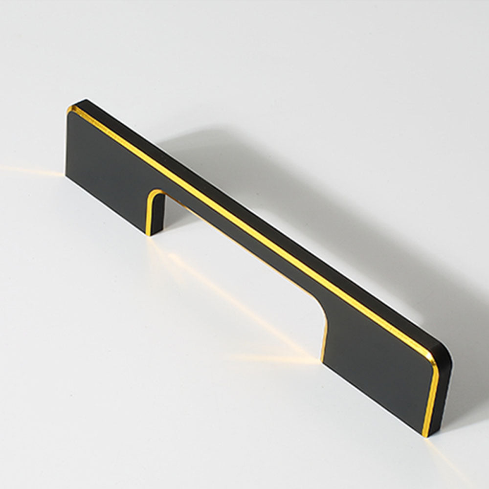 Two-Tone Black Aluminum Alloy Cabinet Handles and Pulls