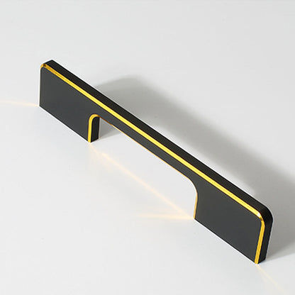 Two-Tone Black Aluminum Alloy Cabinet Handles and Pulls