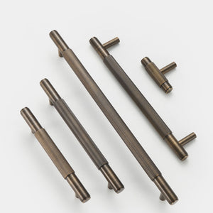 Striped T-Bar Cabinet Handles and Drawer Pulls