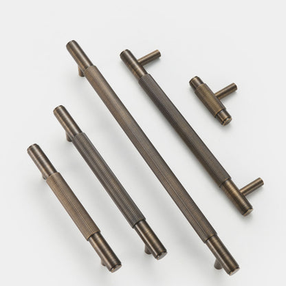 Striped T-Bar Cabinet Handles and Drawer Pulls
