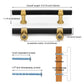 Black Gold T-Bar Cabinet Handles Kitchen Cabinet Hardware