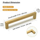 Brushed Brass Square Cabinet Pulls for Kitchen Cabinets & Drawers