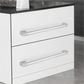 Two-Tone Chrome Cabinet Pulls with Knob Option