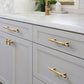 Fluted Gold Cabinet Handles and Knobs