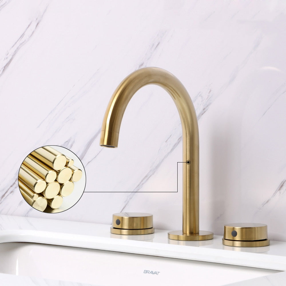 Norvia High-Arc Widespread 3-Hole Bathroom Sink Faucet