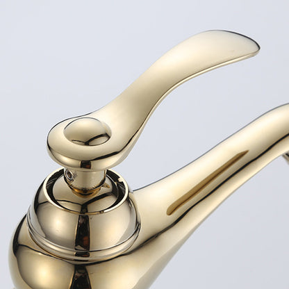 Elegant Brass and Jade Single Handle Bathroom Sink Faucet