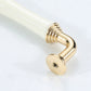 White Ceramic Cabinet Pulls and Knobs, Gold / Black Options