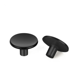 Black Round Drawer Knobs Solid For Kitchen Cabinets Door