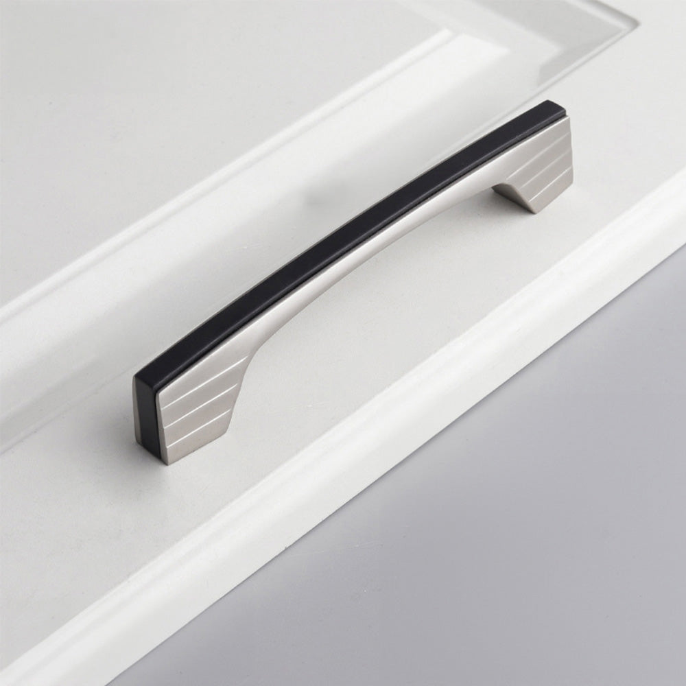 Two-Tone Flat Bar Cabinet Pulls with Flared Ends