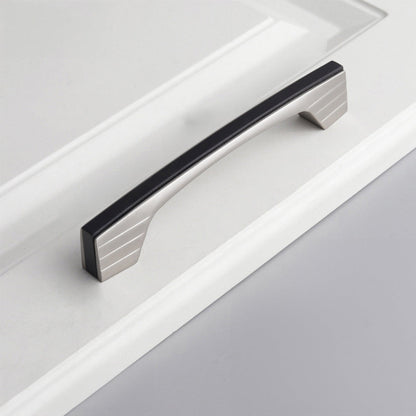 Two-Tone Flat Bar Cabinet Pulls with Flared Ends