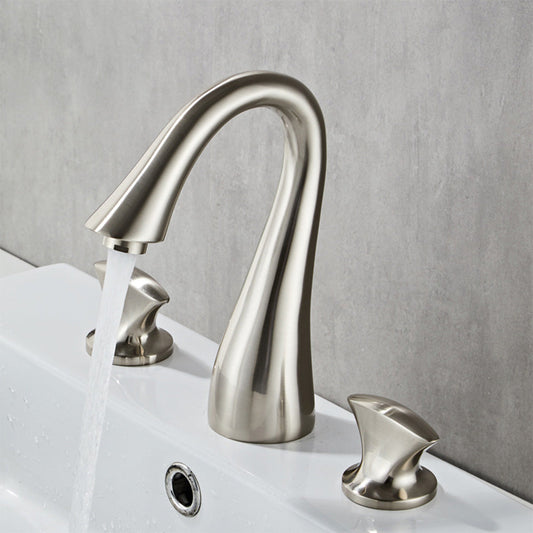 Fluxa Minimalist 3 Hole 2 Handle Bathroom Sink Faucet