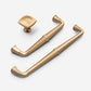 Gold / White Curved Cabinet Handles and Matching Knobs