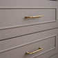 Round Bar Brass Cabinet Handles and Knobs for Wardrobes