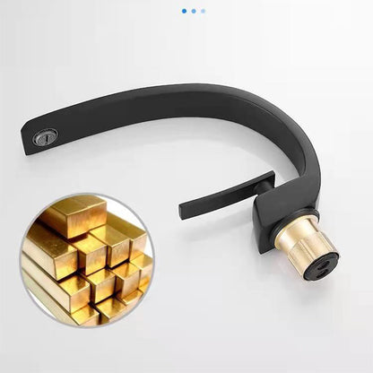 Cadenza Modern Crescent Waterfall Single-Handle Bathroom Sink Faucet
