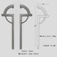 Paired Half Moon Cabinet Pulls with Bar Handles