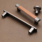 Retro Brown Leather Drawer Pulls