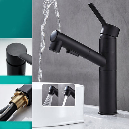 Solvik Modern Single-Hole Pull-Out Bathroom Sink Faucet with 180° Swivel Spout