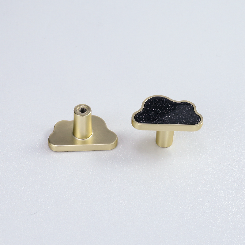 Cloud-Shaped Cabinet Knobs with Colored Insets