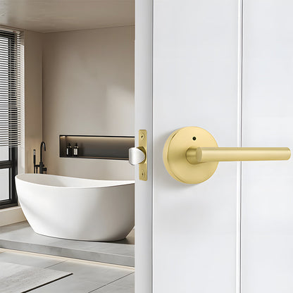 Gold and Black Interior Door Lever Handles for Bedroom and Hallway Doors