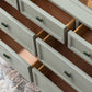Marble-Look Square Cabinet Pulls and Single-Hole Handles