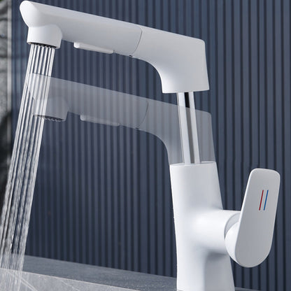 Bravik Modern Single-Hole Pull-Out Bathroom Sink Faucet with Swivel Spout