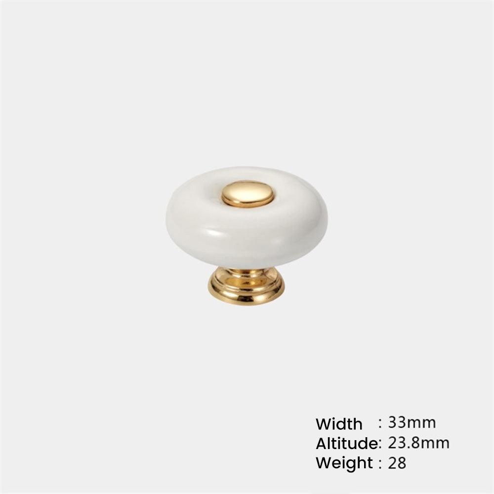 Two-Tone Round Bar Cabinet Pulls and Knobs for Dressers