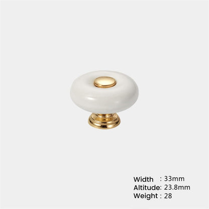 Two-Tone Round Bar Cabinet Pulls and Knobs for Dressers
