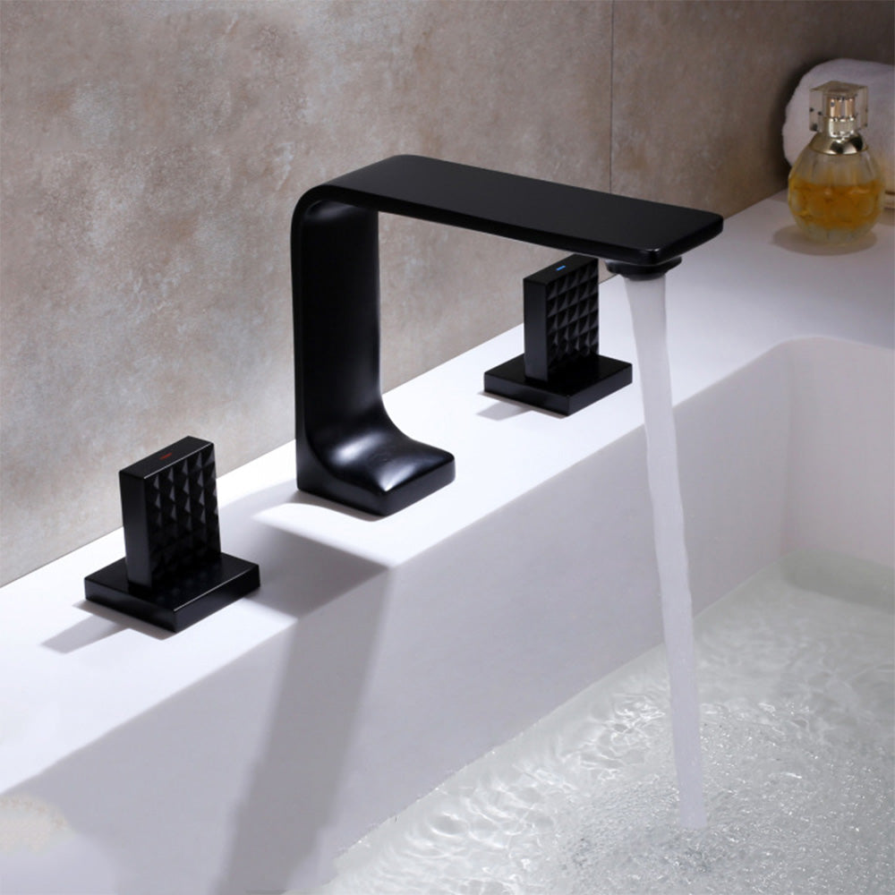 Ultra-Slim 3-Hole Bathroom Sink Faucet