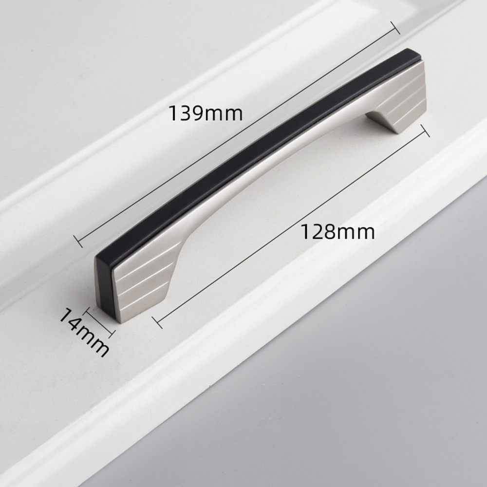 Two-Tone Flat Bar Cabinet Pulls with Flared Ends