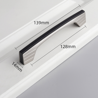 Two-Tone Flat Bar Cabinet Pulls with Flared Ends
