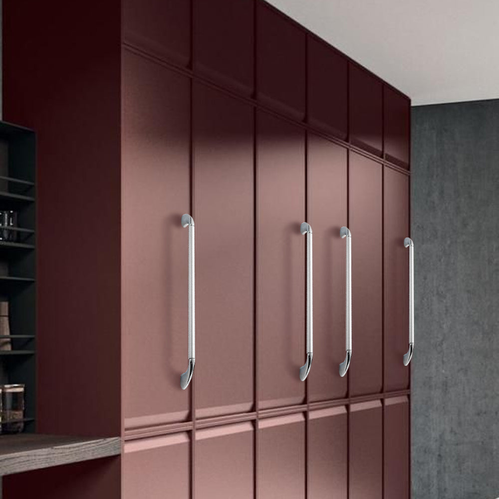Round Bar Cabinet Pulls with Curved Tapered Feet