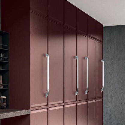Round Bar Cabinet Pulls with Curved Tapered Feet
