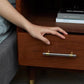 Two-Tone Round Bar Cabinet Handles with Brass Feet