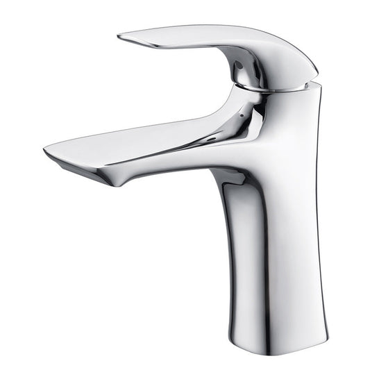 Solid Brass Single-Handle Single-Hole Bathroom Sink Faucet