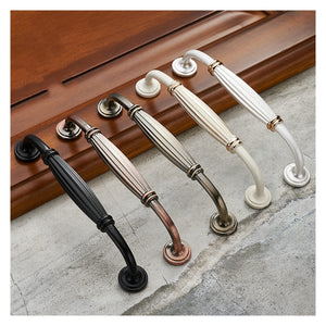 Retro Fluted Cabinet Pulls and Matching T-Bar Knobs