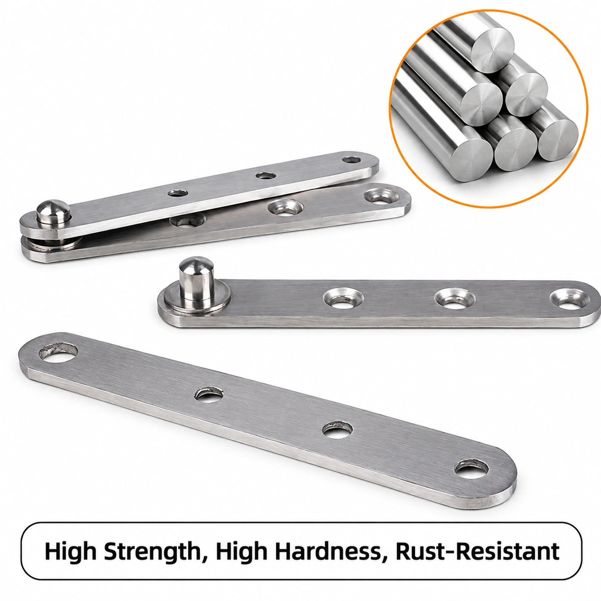 Stainless Steel 360° Pivot Door Hinges, Top and Bottom Mount