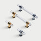 Transparent Acrylic Round Bar Cabinet Pulls for Wardrobes