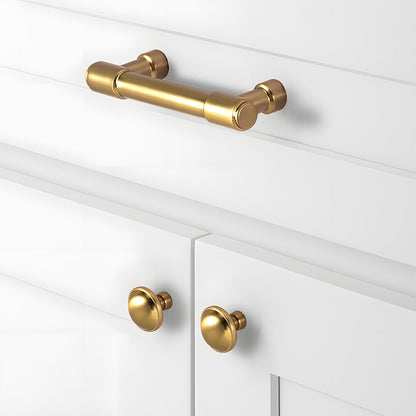 Zinc Alloy Round Bar Cabinet Pulls with Matching Knobs