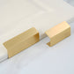Gold Brass Embedded Edge Pulls for Cabinets and Drawers