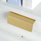 Gold Brass Embedded Edge Pulls for Cabinets and Drawers