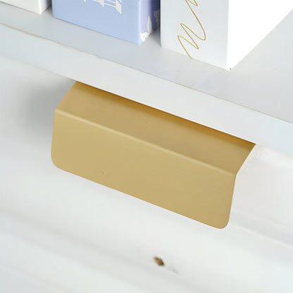 Gold Brass Embedded Edge Pulls for Cabinets and Drawers