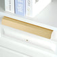 Gold Brass Embedded Edge Pulls for Cabinets and Drawers
