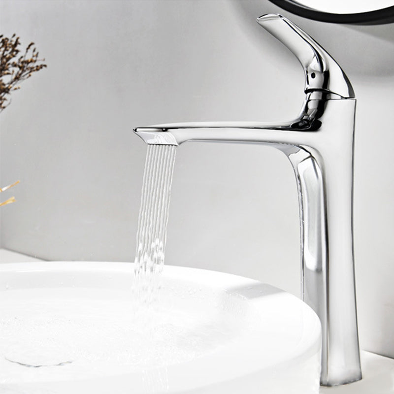 Revona Modern Tall Vessel Sink Bathroom Sink Faucet with Single Handle